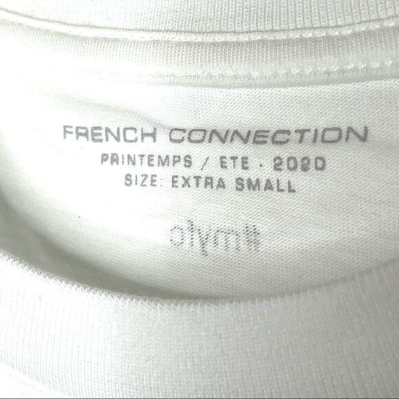 -French Connection Flocked Happy Boy Fit Tee NWT XS - Picture 8 of 11
